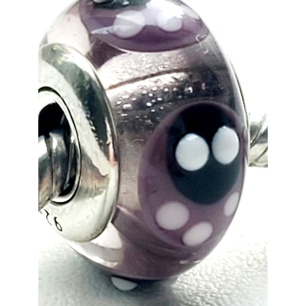 Pandora Purple Sterling 925 Murano Glass Bead Charm 790652